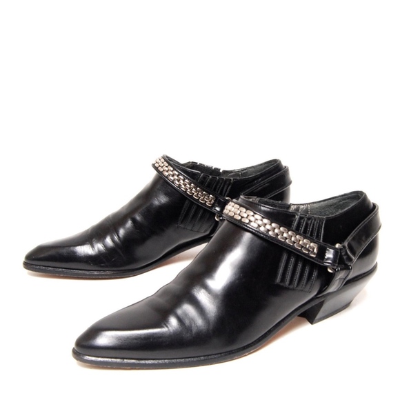 Vintage (80's) Black Biker Ankle Boot 8.5 - Picture 8 of 8